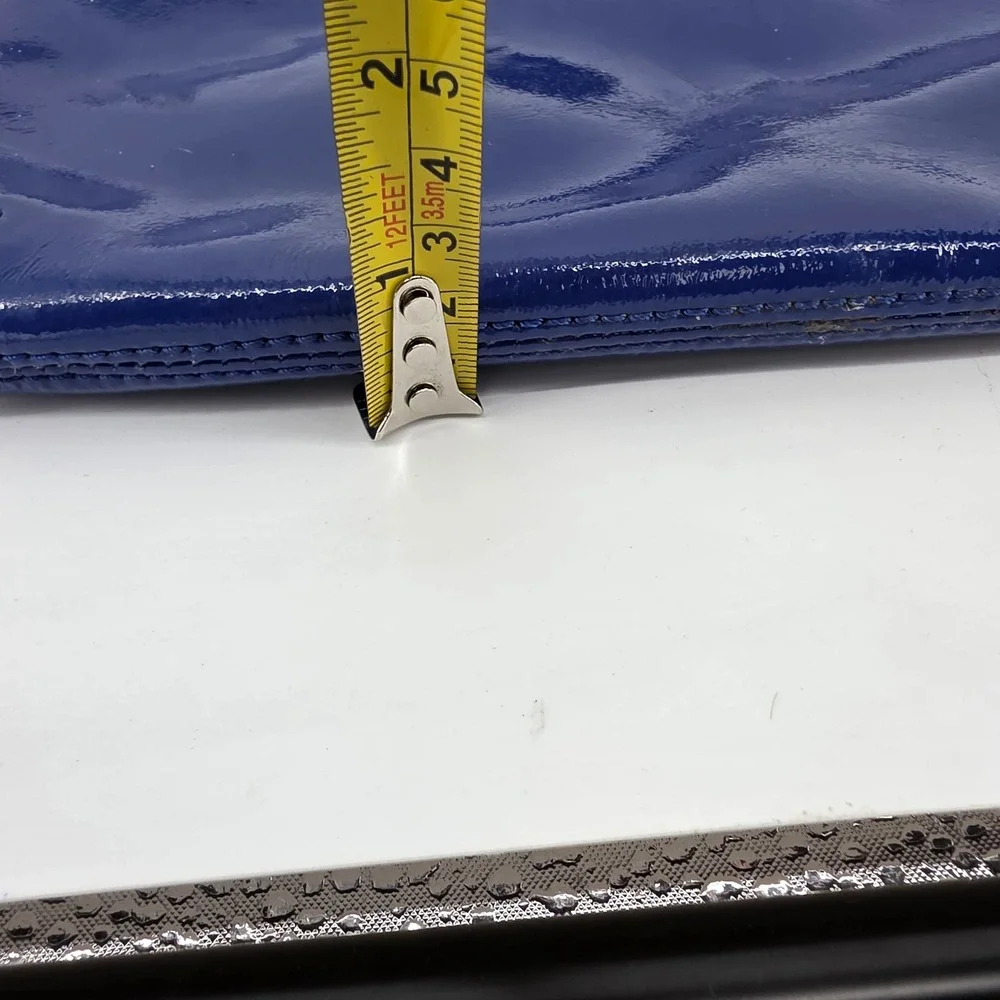 Kate Spade Cobalt Blue Patent Leather Crossbody Bag Gold Hardware Glossy Purse